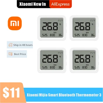 Xiao Mijia Smart Bluetooth Teplomer 3 Veľké LCD Bezdrôtové Elektrické Digitálny Vlhkomer Teplota a Vlhkosť 3 Pre Mi domov