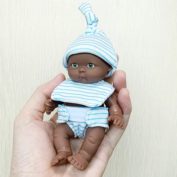 Reborn Bábiky Baby Silikónové Baby Doll 12 cm mini Palm Bábiky hračky Pyžamo Šaty Simulácia Reborn Bábiky Pre Deti Vianočné Darčeky