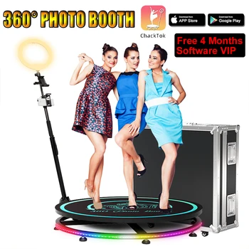 360 Photo Booth Rotujúce Automatický Stroj Pre Udalosti Partys Spin Selfie Platformu 360 Video Stánku S Aplikáciou Letu Prípade