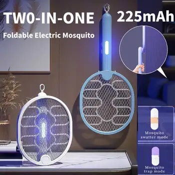 Skladací Elektrický Mosquito Killer Lietať Plácačka Pasce USB Nabíjateľné Komár Raketa Hmyzu Vrah s UV Svetlo Chybu Zapper 3000V