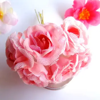 4cm Umelého Hodvábu Pivónia, Ruža, Kvety, Svadobné Kytice Pre Garland Box Corsage Zápästie Flower Šaty, Dekorácie