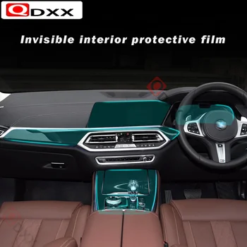 Pre BMW X5 G05 Interiéru Vozidla Screen Protector Centrálne Ovládanie Navigácie Displej Prevodovky TPU Priehľadný Ochranný Film Nálepky