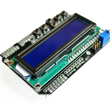 Modrá 16x2 (1602 / HD44780) LCD Displej Klávesnica Štít pre Arduino UNO, MEGA 2560