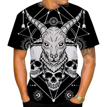 Móda Bežné Pohode Diabol Satan 3D Tlač Mužov Dámy T-Shirt Okrúhlym Výstrihom, Krátky Rukáv Top T-Shirt XXS-6XL