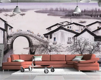 beibehang Sen módne osobnosti abstraktných de parede tapety atmosféru Jiangnan vody Čínsky obývacia izba TV pozadí na stenu
