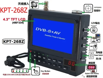 KPT-268Z Digitálny Satelitný Vyhľadávač Combo Podpora DVB-S 4.3 Palcovým Sat Finder Meter Pre Satelitný TELEVÍZNY Prijímač dvb t2 Tuner