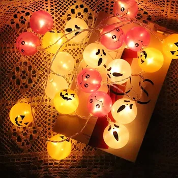 LED Halloween Dekoratívne, Ľahké Reťazce Svietidla Farebné Osvetlenie Struny pre Haunted House Party Ozdoby