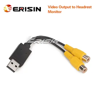 ES102 USB-RCA-Prevodník Video Výstup pre Monitor na opierku hlavy Adaptér Kábel Pre ES27XX Série ES85XX Série