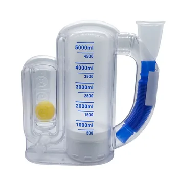 5000ml Objemová Single-Lopta Dýchanie Tréner Pľúc Exerciser Motiváciu Spirometer Dych Merania pre Hlboký Dych, Školenia