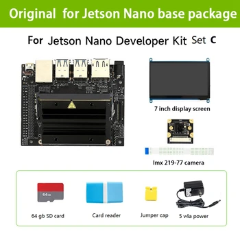 Pre Jetson Nano B01 4GB AI Rozvoja+7 Palcový Displej+Kamera+64 G SD Karta+Čítačka Kariet+Jumper Spp+Energie