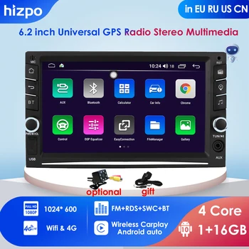 Univerzálny 2 Din Auto Dvd Prehrávač Multimediálne rádio stereo GPS Navi IPS dotykový displej bluetooth volant ovládanie rds am fm dvbt