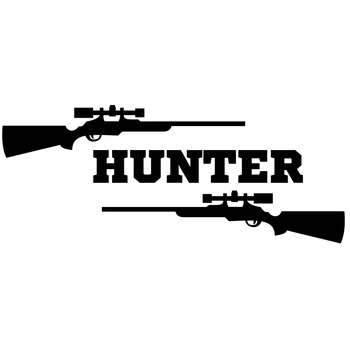 LYKX Hunter s Dvoma Zbrane Pušky Funny Auto Nálepky Automobily Motocykle Vonkajšie Príslušenstvo Vinyl Otlačkom,20 cm*8 cm