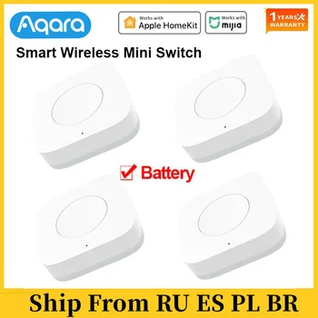 Aqara Bezdrôtový Mini Prepínač ZigBee APLIKÁCIE Diaľkové Ovládanie 3 Spôsoby Smart Home Tiesňové Tlačidlo, Zvonček Pracovať S Bránou A Homekit