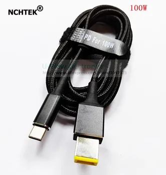 NCHTEK Typu C, USB-C Samec na Obdĺžnik 11.0*5.0 mm Výkon PD nabíjací Kábel Pre ThinkPad X1 Carbon / 1PCS