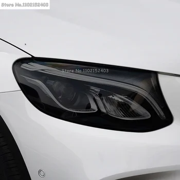 Auto Svetlometu Ochranný Film Svetlomet zadné svetlo Transparentné Čierna TPU Nálepky Na Mercedes Benz GLC Triedy SUV X253 Príslušenstvo
