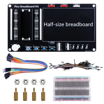 Raspberry Pi Pico Breakout Breadboard DIY Doska Držiak s LEDLight Tlačidlo