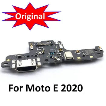 Originálne USB Nabíjací Port, Mikrofón Mikrofón Konektor Doku Rada Flex Kábel Pre Motorola Moto E2020 Opravy Dielov
