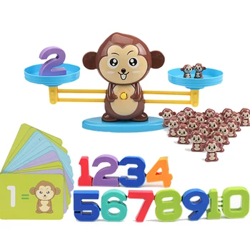 Matematika Hračka Opice Rovnováhu Rozsahu Montessori Vzdelávacích Digitálny Číslo Vyvažovanie Rozsahu Hračka Montessori Matematické Hry Deti Učia Hračky