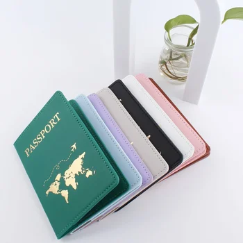 PU Kožené Cestovný Pas Kryt Unisex Jednoduché Módy 2023 Ženy Držiteľa Pasu Prípade pre Mužov Cestovný Doklad Kreditnej Karty Prípade