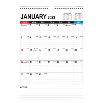 Kalendár - Mesačný Nástenný Kalendár, Plánovač Od Jan 2023 - Jún 2024, 12 Inch X 17 Palcov , Twin-Wire Záväzné, Rozhodol Priestor