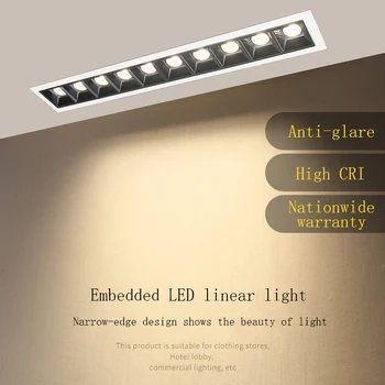 Vysoká kvalita 10W/20W/30W 110~240V LED Spot Light line lampa bar tvorivé lineárne dlho, obývacia izba, chodba Zapustená Svetla