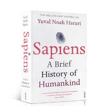 Sapiens: Stručná História Ľudstva Yuval Noe Harari anglické Knihy, Antropologické Dejín Mimoškolské Čítanie, Knihy