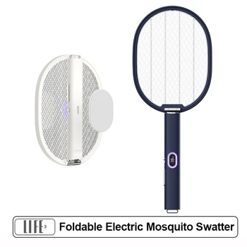 3life Skladací Elektrický Komár Plácačka Domácnosti USB Nabíjateľné Ručné Komár Lampa 2 v 1 Multifunkčné Lietať Plácačka