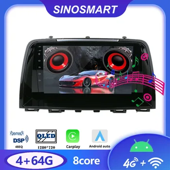 SINOSMART Podporu Bose Audio Factory OEM Kamera/4G LTE Automobilovej Navigácie GPS Prehrávač pre Mazda 6 GJ Atenza 2012-2016 8 Core CPU, DSP