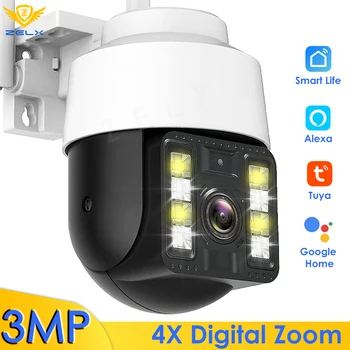 3MP PTZ IP Kamera WiFi Vonkajšie Farebné INFRAČERVENÉ Nočné Videnie obojsmerné Audio Mini Domov Dome P2P Bezdrôtový Dohľadu Bezpečnosti Cam Google