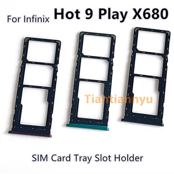 Zásuvka na Kartu SIM Slot Držiak Pre Infinix Hot 9 Hrať X680 Adaptér Zásuvky Opravy Dielov