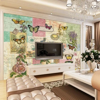 beibehang Vlastnú tapetu 3d nástenná maľba Európskej motýľ vzor obývacia izba, spálňa reštaurácia stenu papiere domova tapety