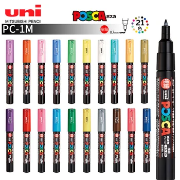 1pcs UNI POSCA Marker Pero, PC-1M POP Plagát Farba Pera/Graffiti Reklama 0.7 mm Umelecké potreby kancelárske potreby Multicolor Voliteľné