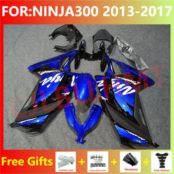 Nový Motocykel, ABS Kapotáže súpravy, vhodné pre ninja 300 ninja300 2013 2014 2015 2016 2017 EX300 ZX300R horské kit set blue black