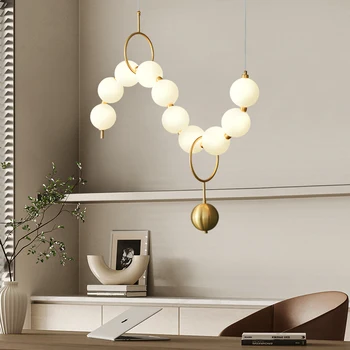 Autor Tvorivé Luster Svetlo Luxusné Moderné Obývacia Izba, Jedáleň, Bar Štúdia Atmosféru Medi Stropné Lampy