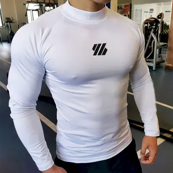 Muž Beží T-shirt Long-sleeve Bežné Fitness Tesný Telocvični Oblečenie Joga Pilates Camping Mužov Tank Top Športové Vonkajšie Tréning