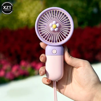 Cartoon Kvet Tvarované Ventilátor USB Nabíjateľné Ručné Ventilátor Vonkajšie Cestovné Prenosné Ručné Ventilátor