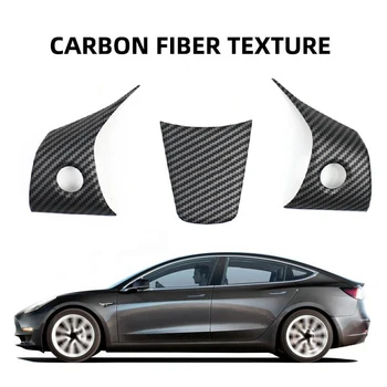 Volant Rám, Kryt Pre Tesla Model 3 Y 2021-2023 ABS Uhlíkových Vlákien Auto Panel Výbava Nálepky Interiér Upravený Príslušenstvo