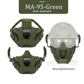 2023 Nové Železo Bojovník Taktické Maska (Polovicu Tváre) Pevná Prilba Kryt Doplnky pre Mužov Outdoor Paintball Airsoft Army Skladanie