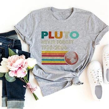 Nikdy Nezabudnem Pluto Odrazové Priestor Vedy t shirt ženy harajuku manga vtipné tričko žena 2000s Japonského manga oblečenie