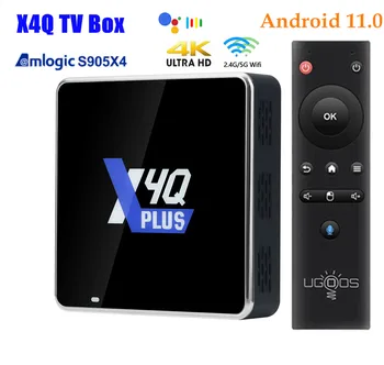 Ugoos X4Q Pro Android 11 S905X4 Smart TV BOX 2G/4 gb RAM 16 G/32G/64GB ROM Wifi AV1 4K HDR Set-Top tv Box Media Player