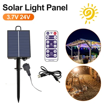Solárne Lampy String Control Board 3,7 V 24V LED Reťazec Lampa Lítium-Panel Regulátora S Diaľkovým ovládaním Garden Street Light Decor
