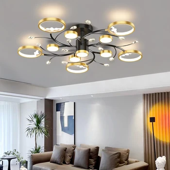 Moderné LED Luster pre Obývacia Izba, Jedáleň, Spálňa Nordic Crystal Dekoratívne Stropné Svetlo Vnútorné Osvetlenie Zariadenie