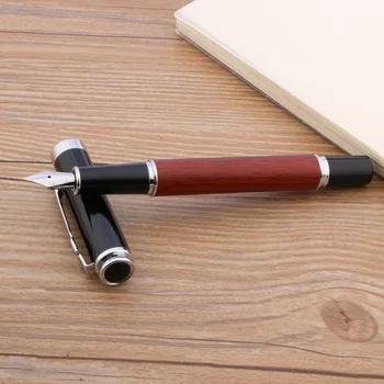 JINHAO 8802 červené drevené strieborný KOVOVÝ čierny klasický DARČEK Irídium plniace pero