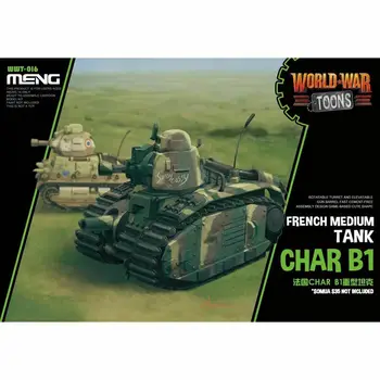 MENG WWT-016 francúzsky Stredný Tank Char B1 [Q Edition] - zmenšený Model Auta