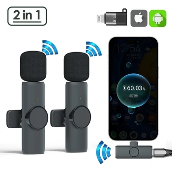 Nové Lavalier Bezdrôtový Mikrofón Prenosné Audio Nahrávanie Videa Zníženie Mic pre iPhone Android Hier Live Profesionálne M19
