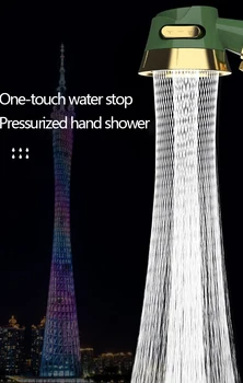 Preplňovaný Sprcha Hlavy Nastaviteľný Tlak Vody, Sprcha Postrekovač s Filtrom Ručný Univerzálny Showerhead Vaňa Sprcha Tryska