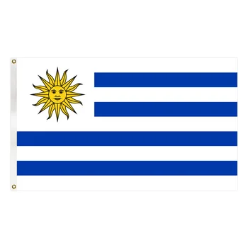 JIAHAO Uruguaj Vlajka 90X150cm Polyester UV Odolné voči blednutiu Uruguayan štátne Vlajky Na Činnosť/prehliadky/Festival/Dekorácie
